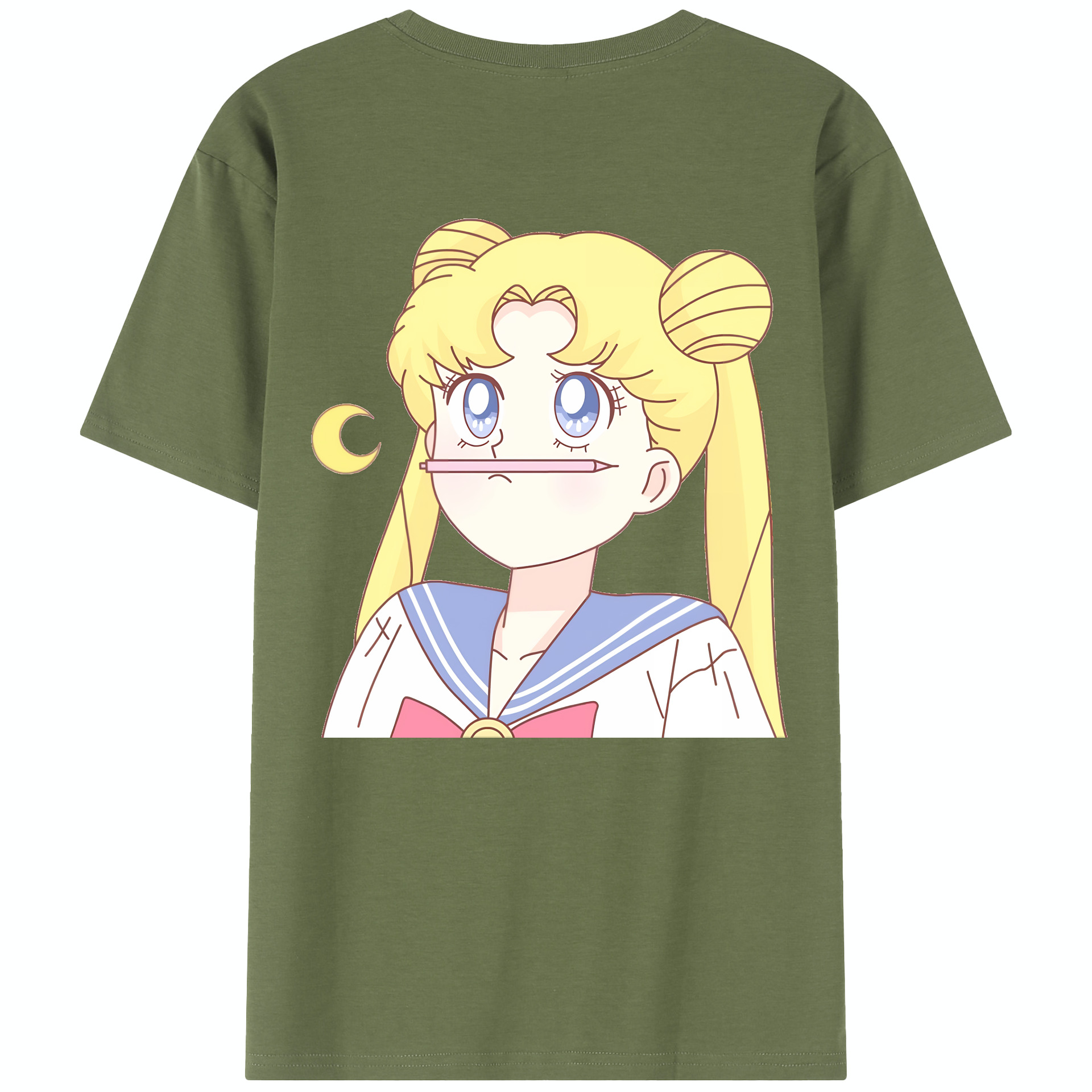 （画像用） 美少女戦士セーラームーン 愛野 美奈子 あいの みなこ Sailor Moon Aino Minako 綿100％半袖Tシャツ（背面プリント）